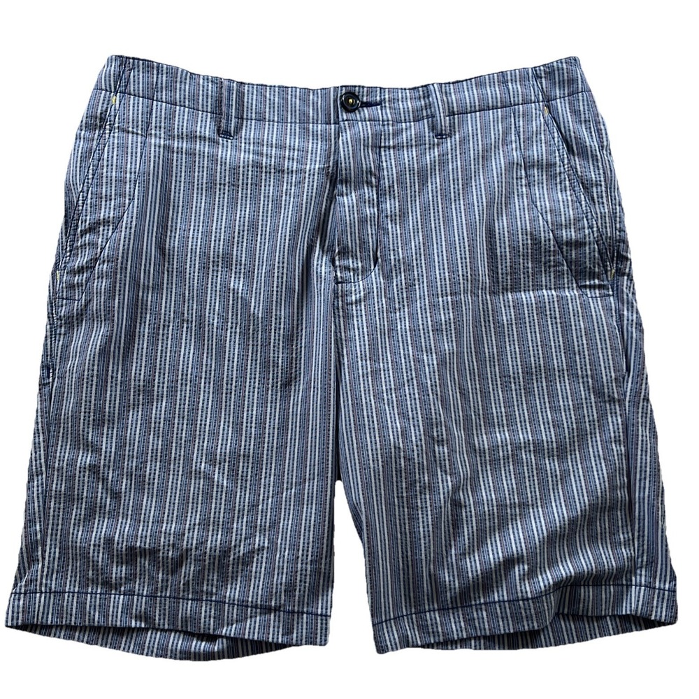 Tommy Bahama Shorts Par 4 The Stripe Seersucker Dockside Blue Men's‎ 33 R